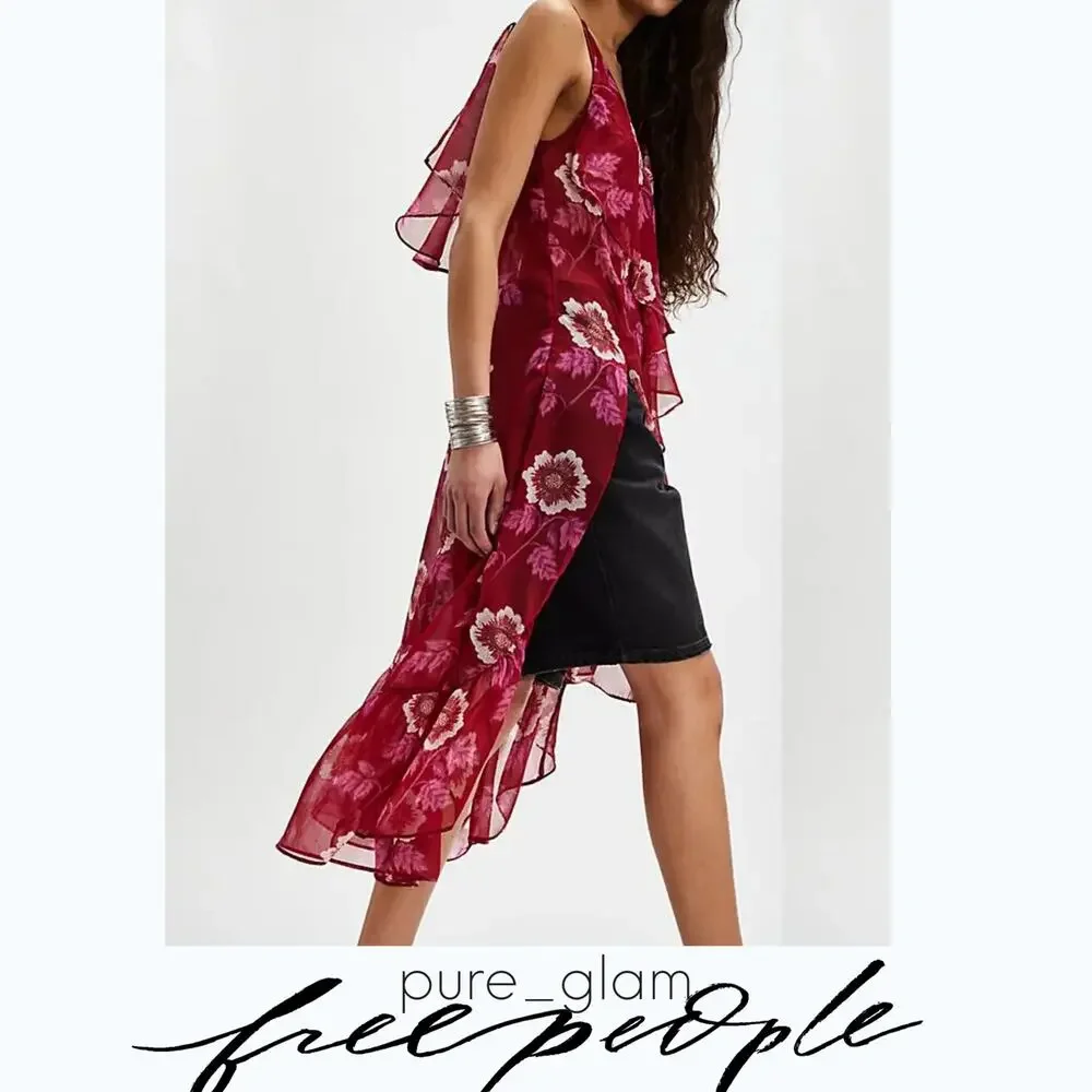 Free People sheer maxi top
